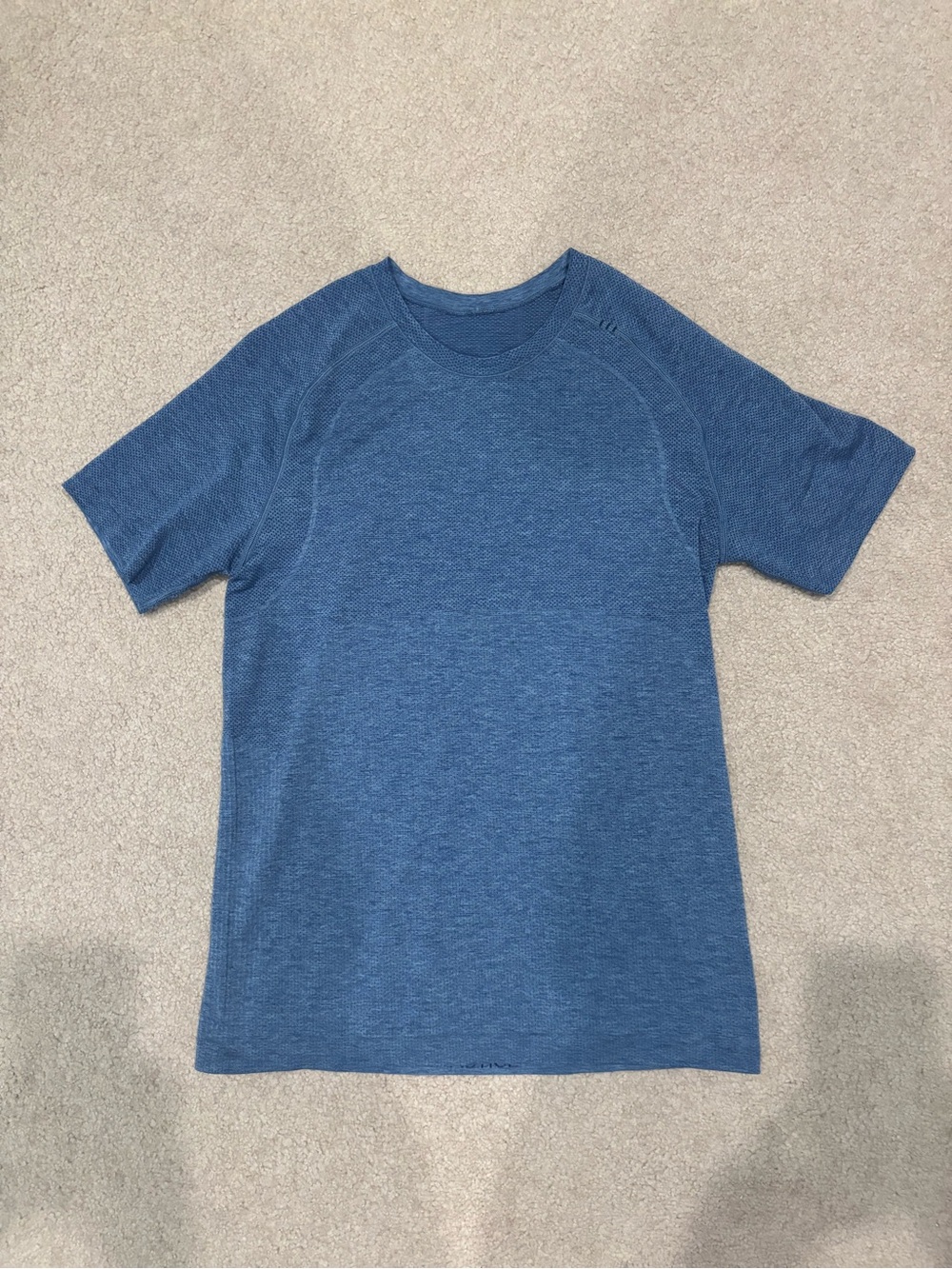lululemon athletica Men's Short Sleeve Crew Tee - Heathered Blue